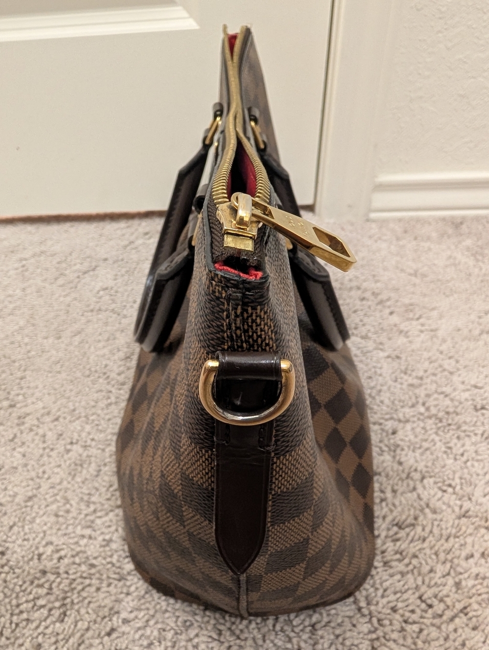 Authentic Louis Vuitton Sienna MM Damier Ebene w/COA - Picture 6 of 16
